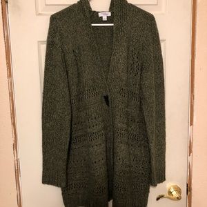 Indigo Boho Comfy Hooded Olive Cardigan